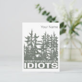 Het bos is mijn schuilplaats voor idioten Gezegde Feestdagenkaart (Staand voorkant)
