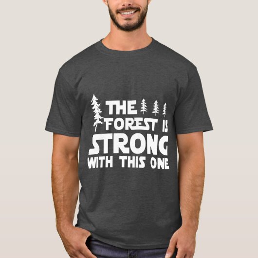 Het bos is sterk met deze 'Hiking Camping' T-shirt (Voorkant)