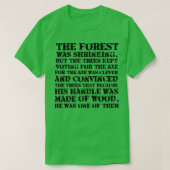 Het bos krimpt maar de bomen bleven stemmen t-shirt (Design voorkant)