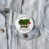 Het bos krimpt, maar de bomen blijven stemmen ronde button 7,6 cm (In situ)