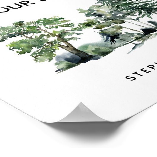 Het bos leeft op een plaats die uw ziel voedt poster (Hoek)