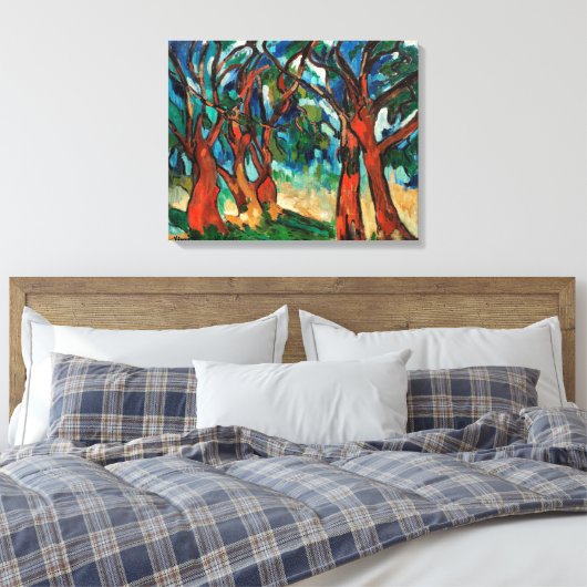 Het bos | Maurice de Vlaminck | Canvas Afdruk (Insitu (Slaapkamer))