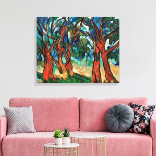 Het bos | Maurice de Vlaminck | Canvas Afdruk (Insitu (Woonkamer))