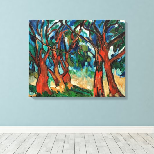 Het bos | Maurice de Vlaminck | Canvas Afdruk (Insitu (Houten vloer))