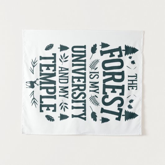 Het bos - Mijn universiteit en mijn tempel Wandkleed (Voorkant (horizontaal))