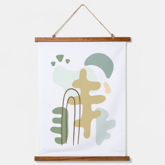 Het bos moderne Abstract Hangend Wandkleed (Voorkant)