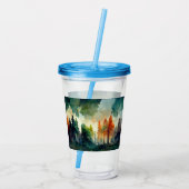 Het bos (natuur) acryl drinkbeker (Achterkant)