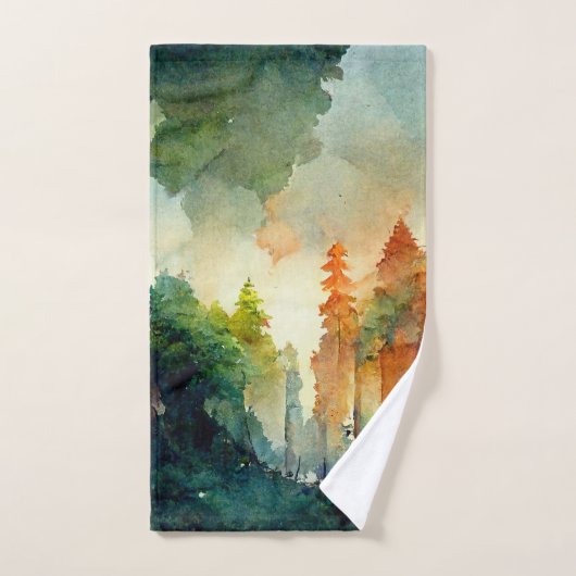 Het bos (natuur) bad handdoek (Handdoek)