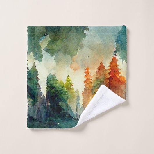 Het bos (natuur) bad handdoek (Wasdoekje)