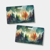 Het bos (natuur) badge (Voor- en achterkant)