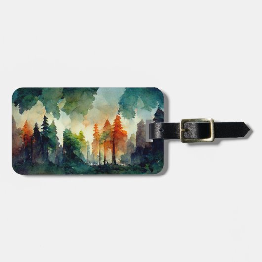 Het bos (natuur) bagagelabel (Voorkant horizontaal)