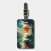 Het bos (natuur) bagagelabel (Voorkant verticaal)