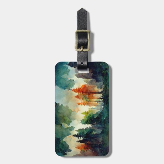 Het bos (natuur) bagagelabel (Voorkant verticaal)