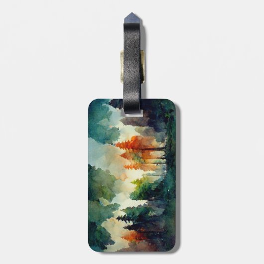 Het bos (natuur) bagagelabel (Achterkant verticaal)