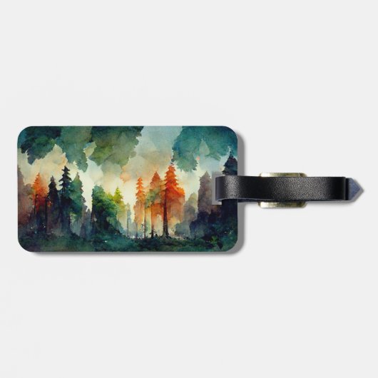 Het bos (natuur) bagagelabel (Achterkant horizontaal)