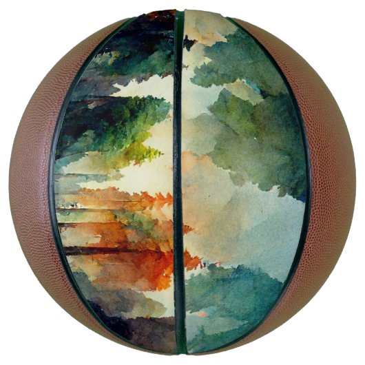 Het bos (natuur) basketbal (Verticaal)