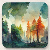 Het bos (natuur) bier onderzetter (Voorkant)