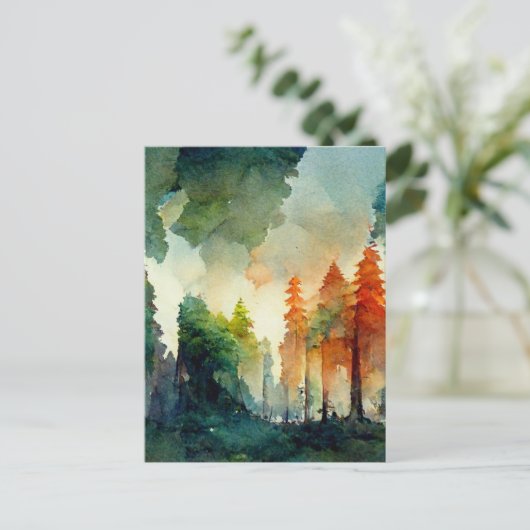 Het bos (natuur) briefkaart (Staand voorkant)