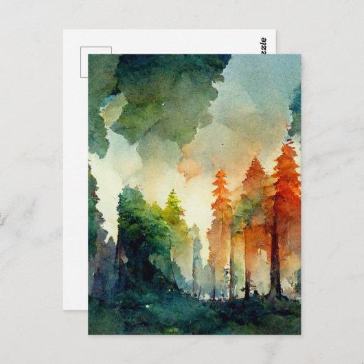 Het bos (natuur) briefkaart (Voorkant / Achterkant)