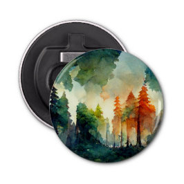 Het bos (natuur) button flesopener