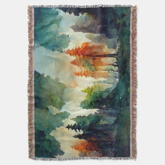 Het bos (natuur) deken (Voorkant Verticaal)