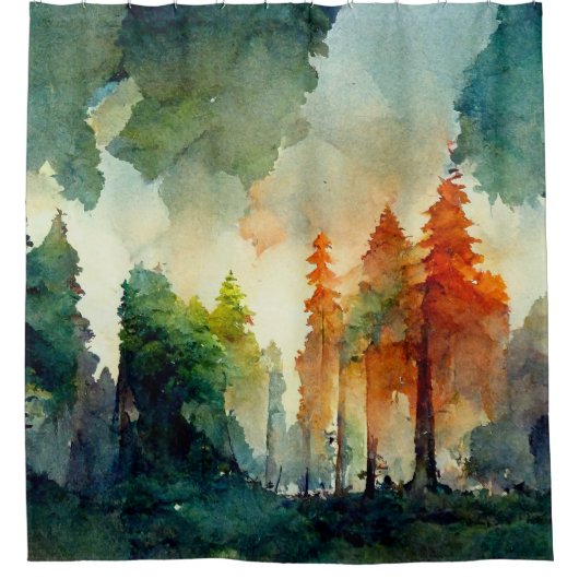 Het bos (natuur) douchegordijn (Voorkant)