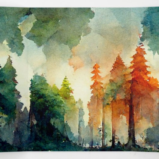 Het bos (natuur) drieluik kaart (Binnenkant midden)