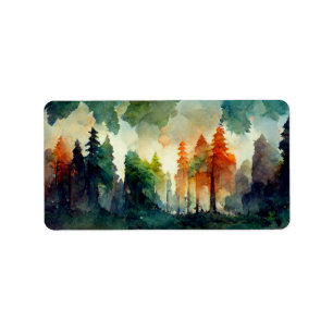 Het bos (natuur) etiket