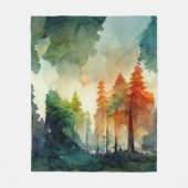 Het bos (natuur) fleece deken (Voorkant)
