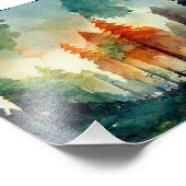 Het bos (natuur) foto afdruk (Hoek)