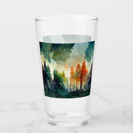Het bos (natuur) glas (Voorkant)