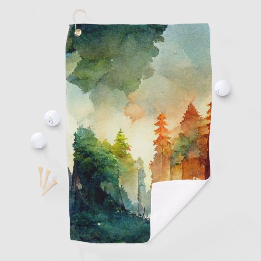 Het bos (natuur) golfhanddoek (Insitu)