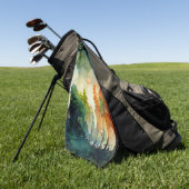 Het bos (natuur) golfhanddoek (Groen)