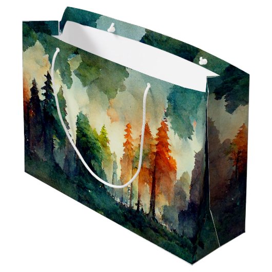 Het bos (natuur) groot cadeauzakje (Achterkant Gekanteld)