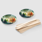 Het bos (natuur) handwaaier (Niet-gemonteerd)