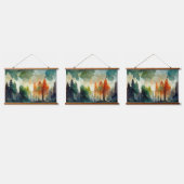 Het bos (natuur) hangend wandkleed (Driedubbel)