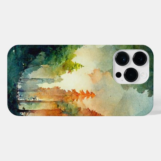 Het bos (natuur) iPhone hoesje (Achterkant horizontaal)