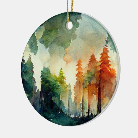 Het bos (natuur) keramisch ornament (Links)