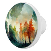 Het bos (natuur) keramische knop (Rechts)