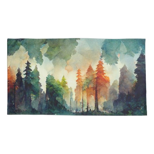 Het bos (natuur) kussensloop (Achterkant)