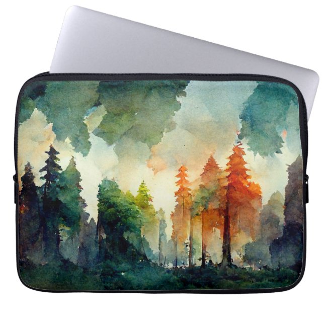 Het bos (natuur) laptop sleeve (Voorkant)