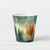 Het bos (natuur) latte mok (Voorkant)