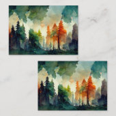 Het bos (natuur) notitiekaartje (Voorkant / Achterkant)