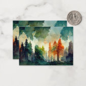 Het bos (natuur) notitiekaartje (Voorkant / Achterkant in situ)