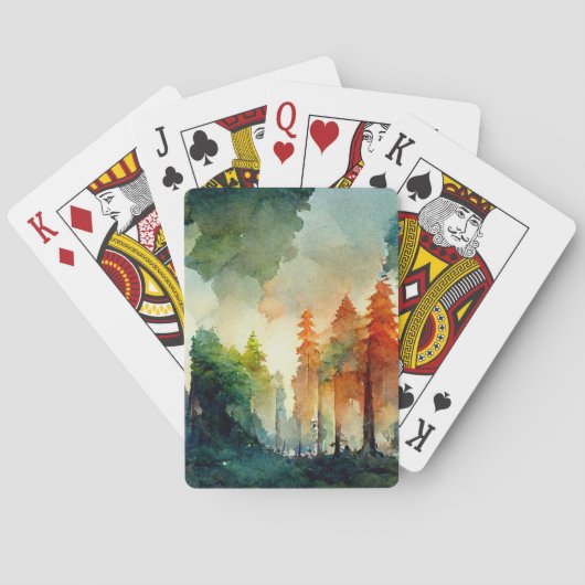 Het bos (natuur) pokerkaarten (Achterkant)