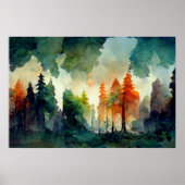 Het bos (natuur) poster (Voorkant)