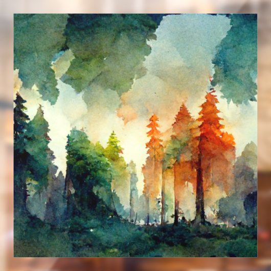 Het bos (natuur) raamsticker (Vel 2)