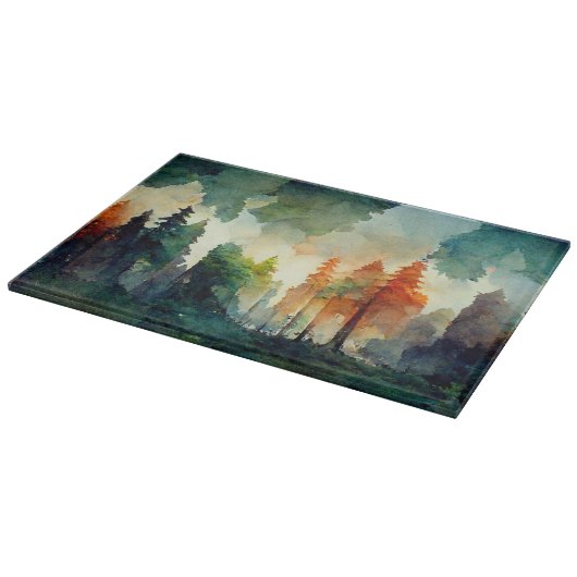 Het bos (natuur) snijplank (Hoek)