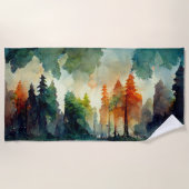 Het bos (natuur) strandlaken (Voorkant)