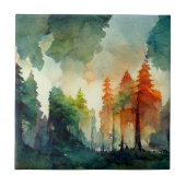 Het bos (natuur) tegeltje (Voorkant)